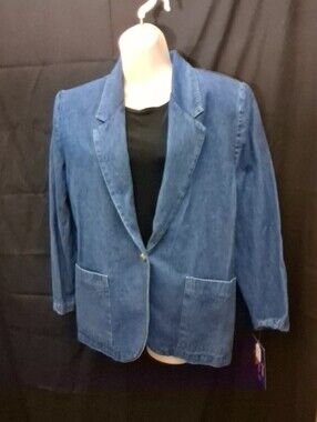 Nwt Tofy Women's Jean Jacket Blazer 12P